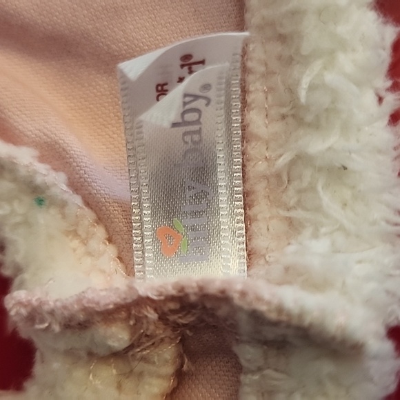 American Girl Doll Bitty baby Floral Skirt and Pink Fuzzy Vest Set - Picture 2 of 3